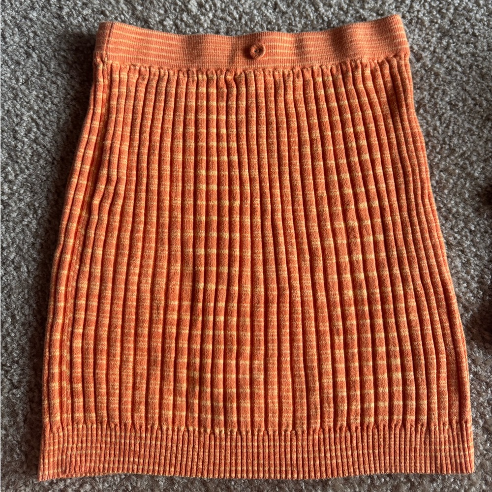 Princess Polly Orange Ribbed Tank Top